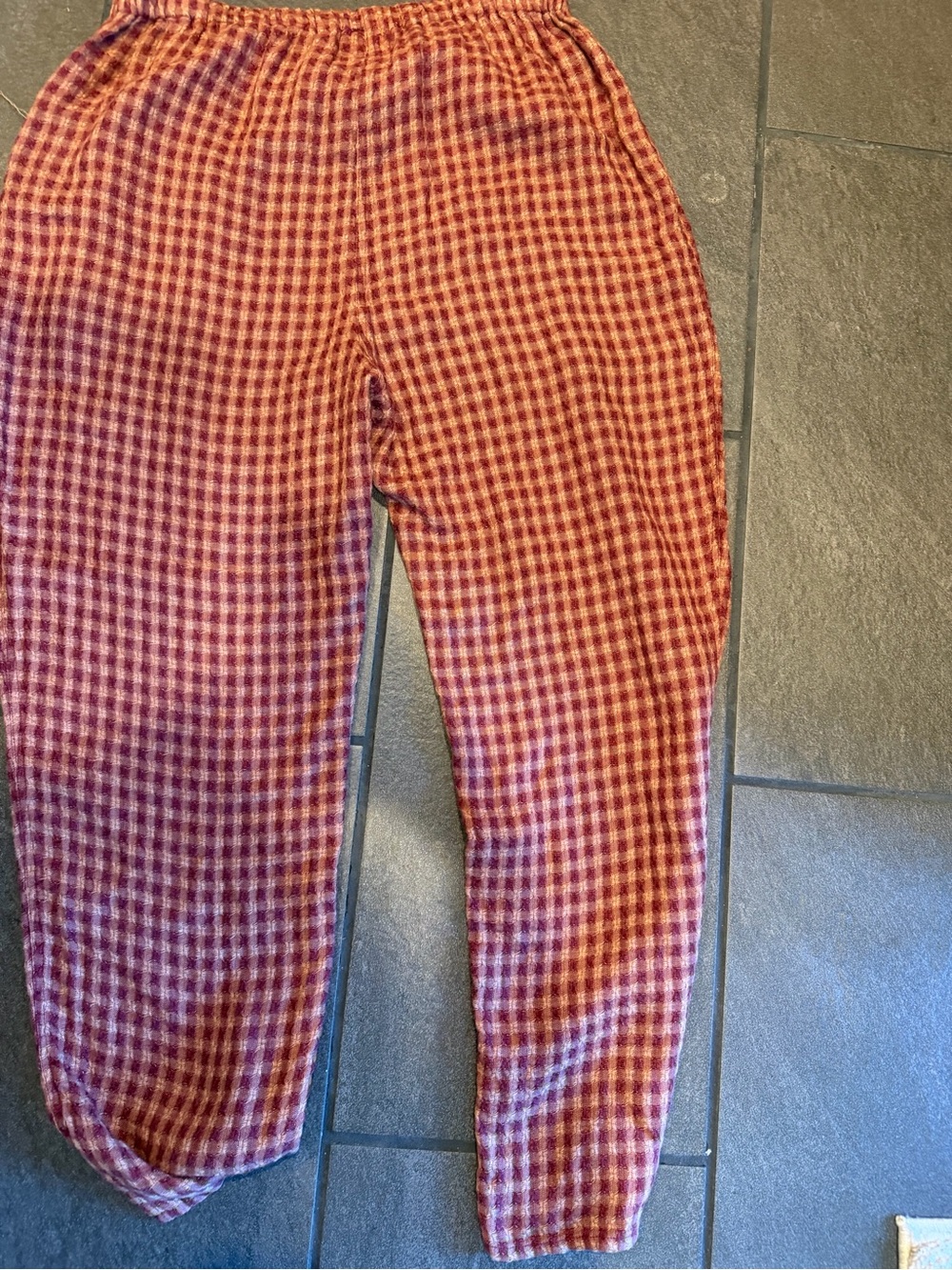 Flax Red Gingham Women’s Pants - Picture 2 of 5